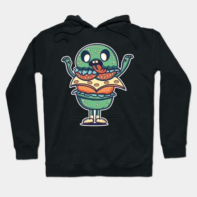 Zombie Burger Hoodie by Dark_Ink